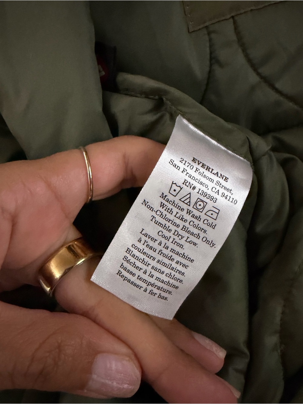 Everlane The Long Quilted Liner Coat in Kalamata Green XL - Picture 11 of 14
